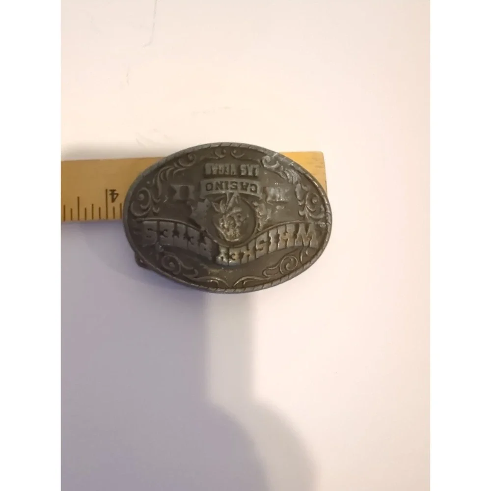 Vintage Whisky Pete's Casino Las Vegas Belt Buckle Pacific Brass & Buckle